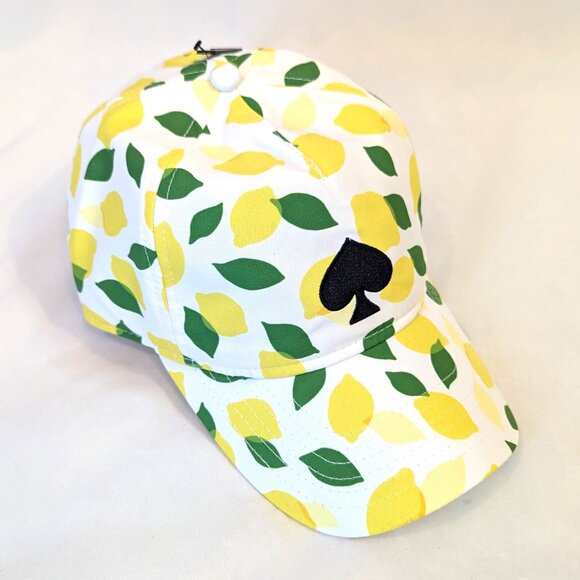 kate spade Accessories - NWT Kate Spade Hat | White, Yellow & Green Lemon Toss Baseball Cap | One Size